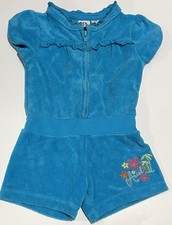 Vtg Disney The Little Mermaid Ariel Girls Size 2T Blue Romper