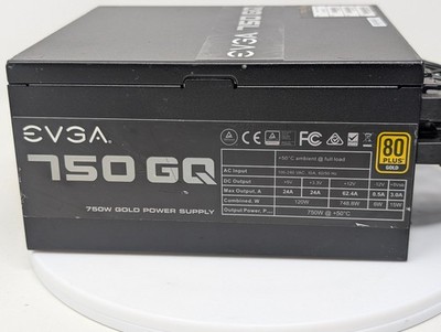 EVGA 750 GQ 750W 80+ Gold Semi Modular ATX Power Supply 210-GQ-0750 TESTED