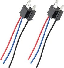 2PCS H4 Headlight Connector with 3-Way Headlight Wiring Harne Color: Male/2PCS