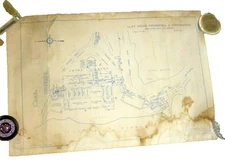 VINTAGE PARCEL MAP SUTRO BATHS CLIFF HOUSE PROPERTIES SAN FRANCISCO CAL 1952