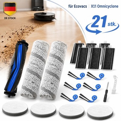 21stk ECOVACS Deebot Ersatzteile Zubehör für Deebot X11 OmniCyclone Saugroboter