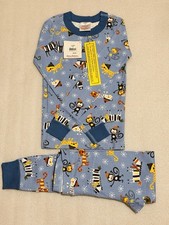 Hanna Andersson Org Cotton Kids Long Johns PJS Starry Safari US 8 130cm NWT Set