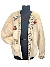 Handmade Cottage Core Granny Quilted Sherba Jacket One Size sewing