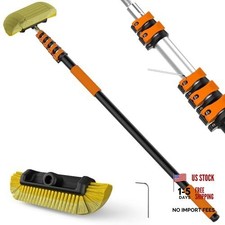 14FT Car Wash Brush with Long Handle, 12-Inch Soft Bristle Car Cleaning 3-12FT