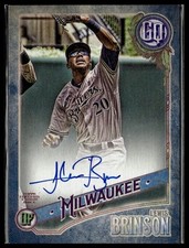 2018 Topps Gypsy Queen #GQA-LB Lewis Brinson Autographs Indigo /146