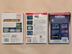 NES Lot - Super Glove Ball - Greg Norman's Golf Power - Vegas Dream - CIB