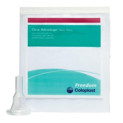 10 -Pack Condom Catheter 28mm Medium Coloplast Freedom Clear Adhesive, Item #...