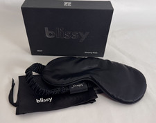 Blissy Black Silk Sleep Mask 22-Momme NEW Box Damage Tape Scrape