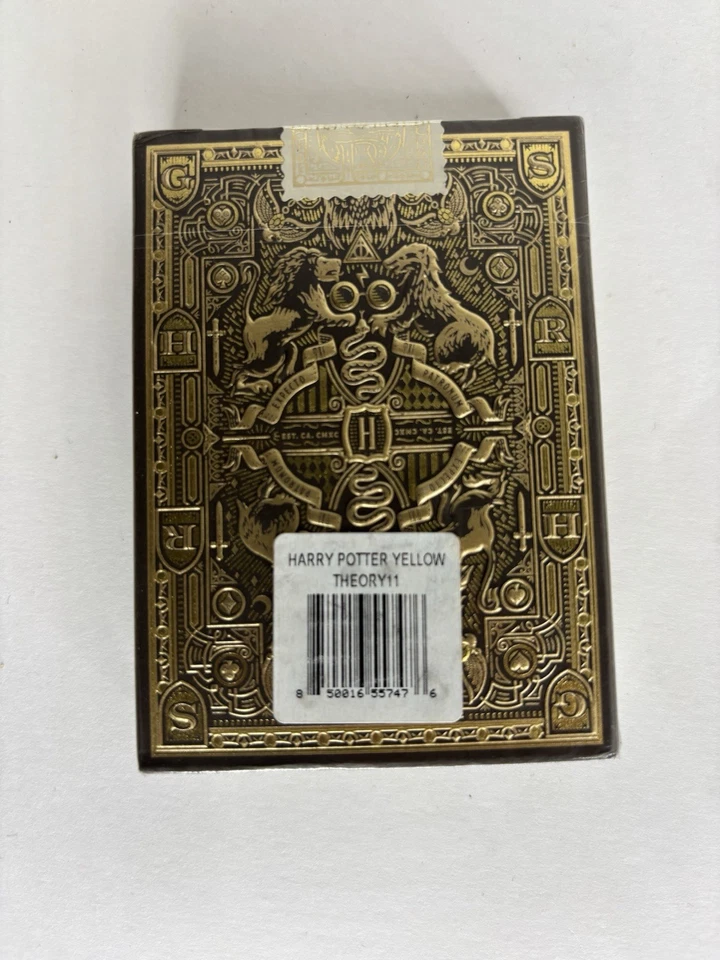 Baraja de póquer Theory11 Harry Potter Hogwarts amarilla de alta calidad Foto 2 de 4