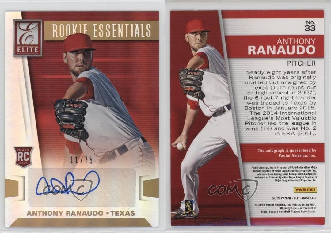 2015 Panini Elite Rookie Essentials Signatures 11/75 Anthony Ranaudo Auto 7eo thumbnail 3