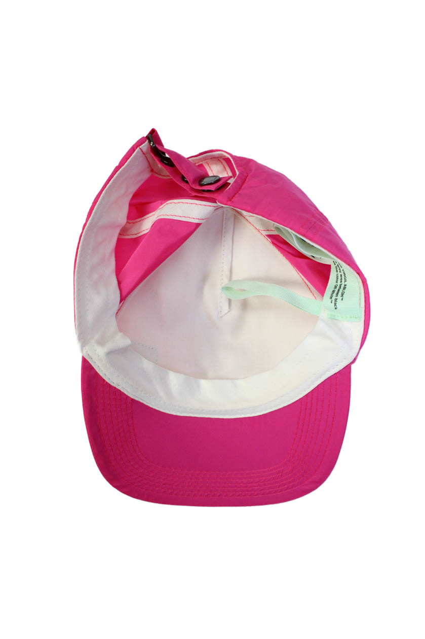 Off White Womens Solid Adjustable Baseball Cap Pi… - image 3