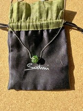 ✨ Collana SODINI Alta Bigiotteria Ciondolo Sfera Cristalli Verdi Green NIB Italy