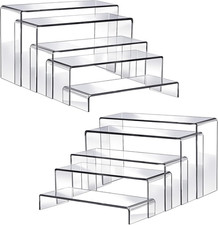 10pcs 2 Set Clear Acrylic Display Risers Large