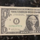 Birthday, Anniversary, Note 7/07/1975 One Dollar Fancy Serial Number I 07019757 — photo 3