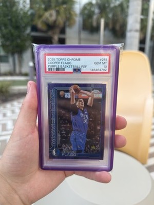 Topps 2025-26 Topps Chrome Cooper Flagg #251 Mavericks Purple Refractor /75 RC