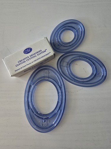 Creative Memories Oval Cutting System 3 Templates + 3 Blades Complete