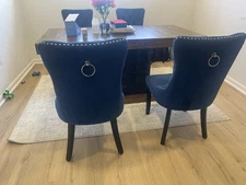 Roundhill Furniture 5 Piece Citico Metal Dinette Set With Laminated Faux Marble