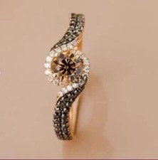 2Ct Lab Created Brown Chocolate Diamond Wedding Women's Ring Rose Gold Plated