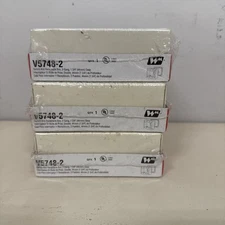 Lot Of 3 Wiremold V5748-2 Switch Receptacle Box 2 Gang 1 3/4” Ivory