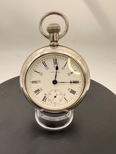 Vintage Waltham Pocket Watch, Circa 1898, 18S, 15 Jewel, Coin Silver, Model 1883