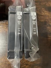Lot of 2 Epson Genuine 802XL Black Ink Cartridges - No Box