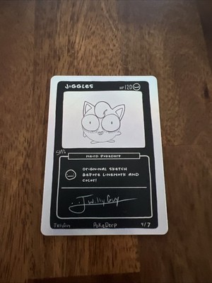 Jiggles (Jigglypuff) 4/7 1st Edition Pokederp Sketch Second Print Pokemon