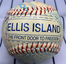 Ellis Island The Front Door To Freedom United States Souvenir Baseball Ball