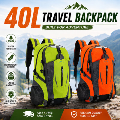 USA Men Women Travel Backpack 40L Capacity Travel Hiking Camping Rucsack Bag
