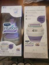 2 Schick Intuition Pure Nourishment Razor Handle 2 Cartridges 1 cap