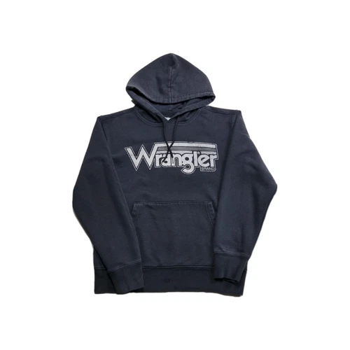 Wrangler Hoodie Men's Size Small Logo Black Pullover Long Sleeve - Picture 1 of 7