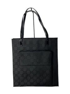 Sac fourre tout GUCCI nylon noir motif total occasion