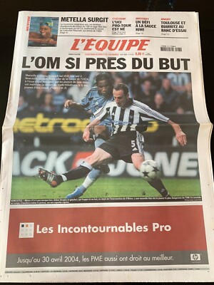 L'Equipe Journal 26/03/2004; Coupe UEFA; Marseille affrontera l'inter