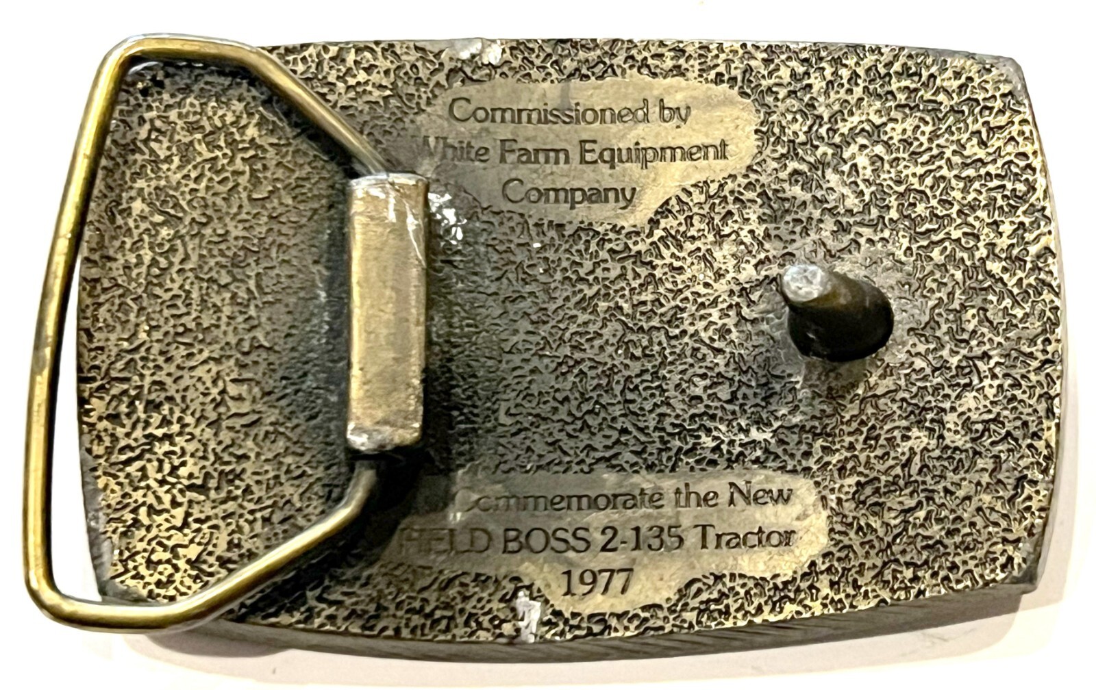 White Farm Equipment Field Boss 2-135 Belt Buckle 1977 Extremely Rare Collect