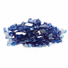 PREMIUM BLUE AQUA 1/2" Reflective - Fireplace, Fire Pit Fireglass Glass Crystals