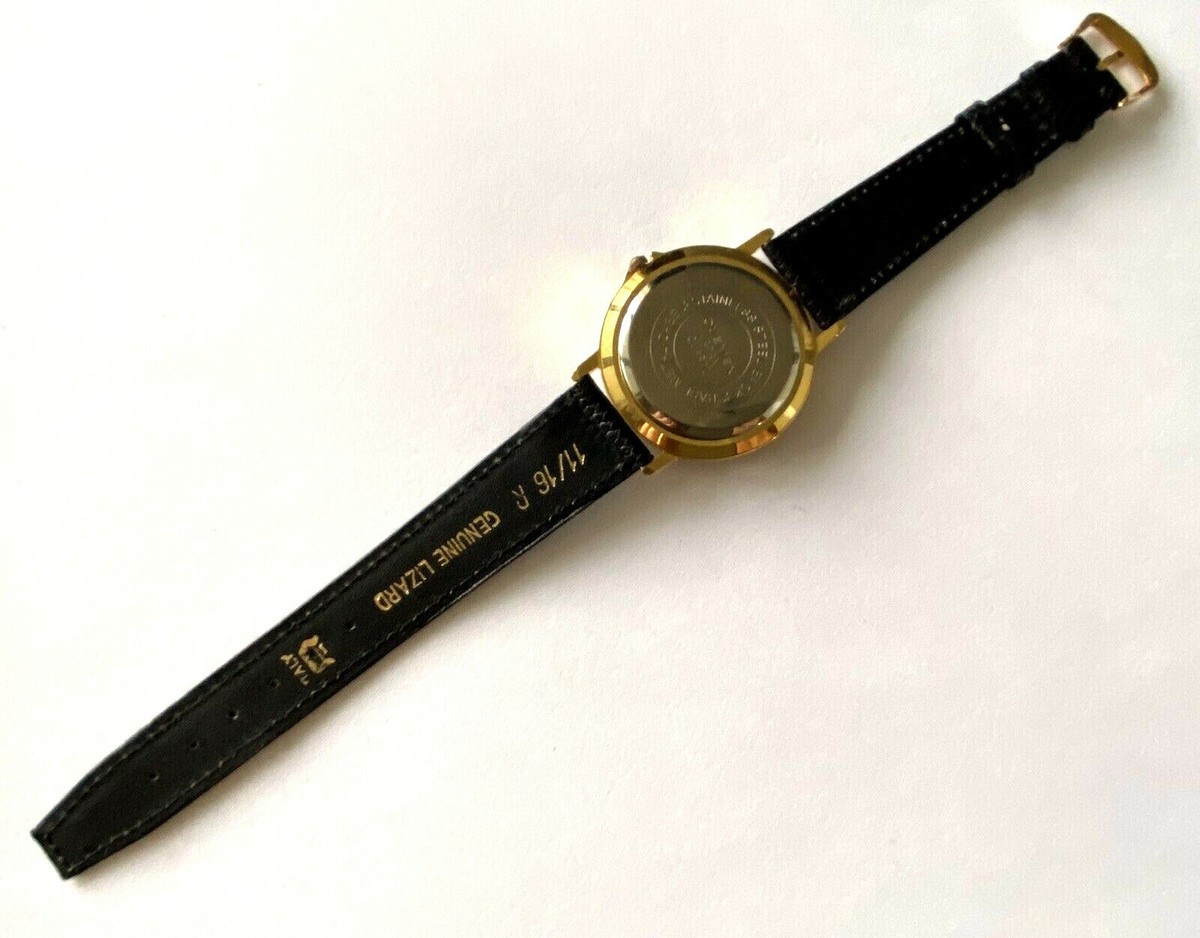 ケ*イ様 純天銀 crown made in japan コンパクト sv100 Quemex Quartz Japan Movt Watch Runs New Battery Black Band