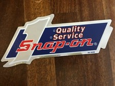 Snap-On Tool Box Silver Foil Vintage Quality Service Sticker Genuine 7in Wide