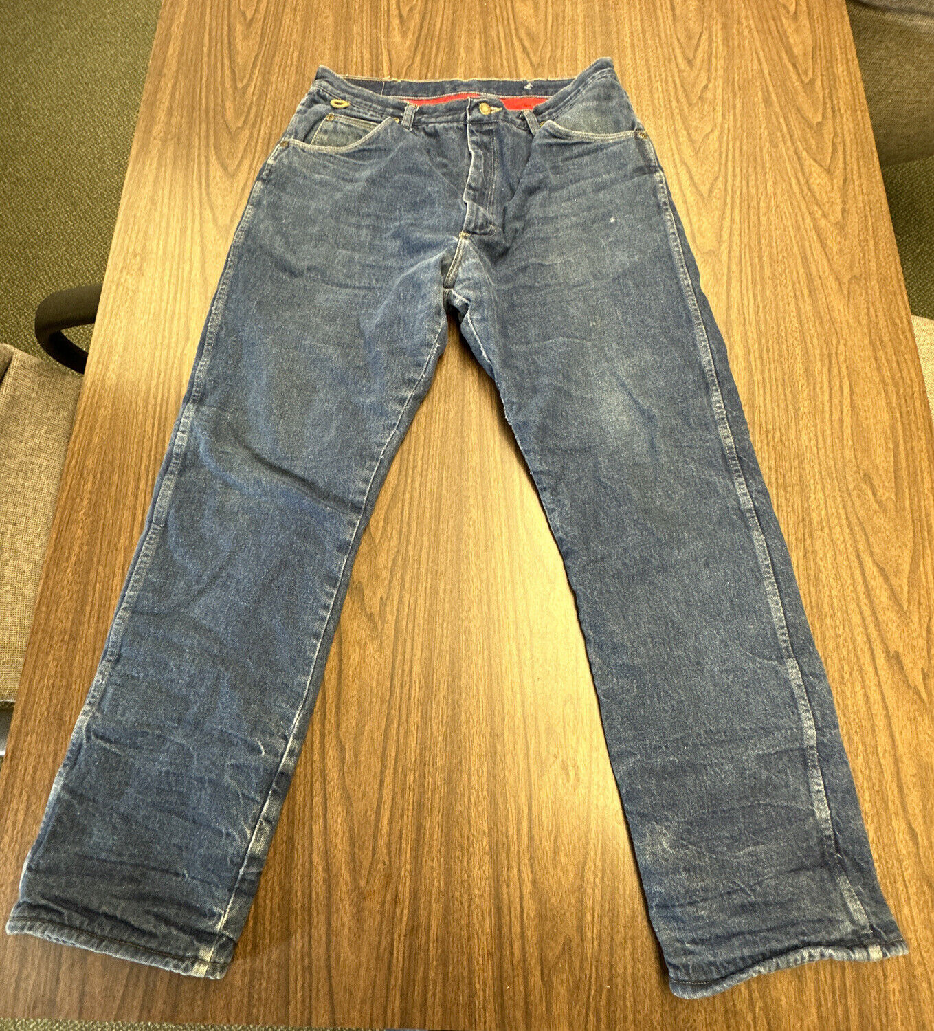 Wrangler Jeans Mens 36x32 Blue Rugged Wear Thermal Lined Denim Pants  Pockets | eBay