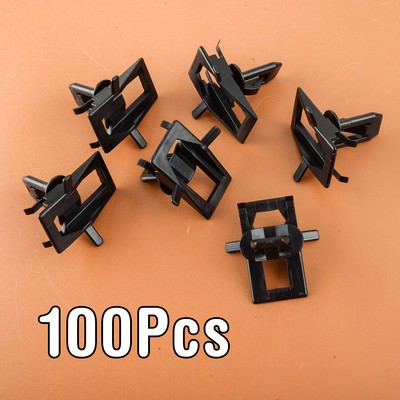 100pcs Windshield Upper Garnish Moulding Headliner Clips Fit For GM Chevrolet