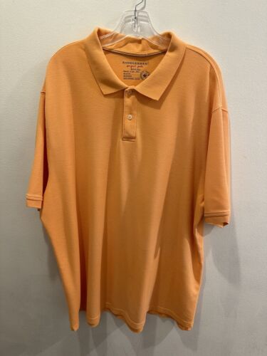 Saddlebred Mens 2XLT Orange Short Sleeve Polo Shirt - Picture 1 of 4