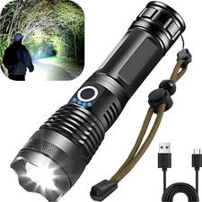 Maple Star 100000 High Lumens Usb Rechargeable Waterproof Bright Flashlights