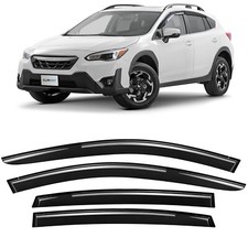 Sun Rain Visors Wind Rain Guards For 2018-2023 Subaru Xv Crosstrek Tape-on Sun Rain Visors Wind Rain Guards For 2018-2023 Subaru Xv Crosstrek Tape-on