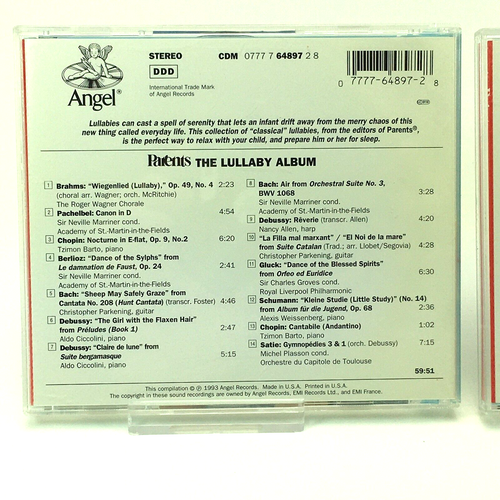 Newborn Baby Playtime & Lullaby CD Album Lot - Parents Magazine - Angel Records - Foto 2 di 5