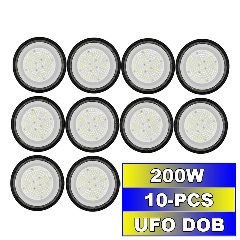 10PACK 200 W  ufo light  Factory Warehouse Commercial Light Fixtures 6500K