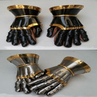 2Pcs Armor Steel Gothic Gauntlet Antique Medieval Gauntlet Iron HANDMADE Gloves 