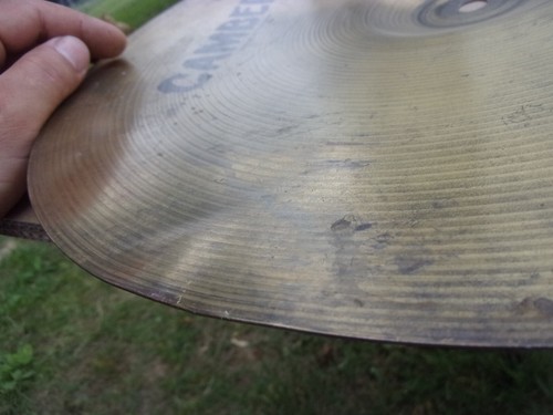 Camber Canada Crash 16" Stand Brass Cymbal Instrument Drum Set Band Concert Vtg - Picture 6 of 7