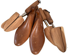 Lot of 3 Vintage Wooden  Cedar Shoe Tree / Stretcher / Last / Inserts
