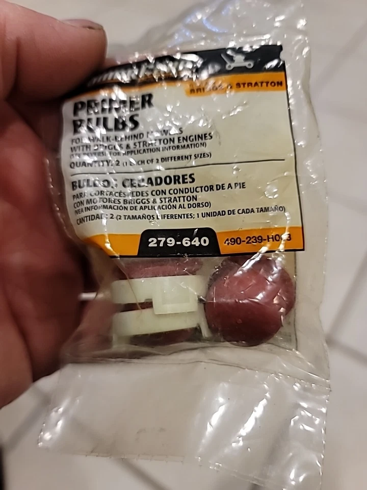 Briggs & Stratton Primer Bulbs 279-640 2-Pack Power Care 490-239-H002 New - Image 2 of 4