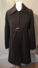 Philosophy Di Alberta Ferretti Coat In Black With Belt