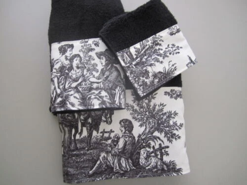 Toile Bathroom Bath Towel Sets