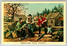 Merrimack Publishing Corp Postcard Arguing The Point Vintage Hong Kong